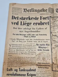 Originalt eks af Berlingske tidende fra 1940