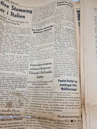 Originalt eks af Berlingske tidende fra 1940