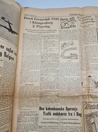 Originalt eks af Berlingske tidende fra 1940