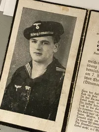 Originalt Dødskort for Tysker begravet i Danmark