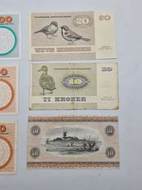 Originale danske pengesedler