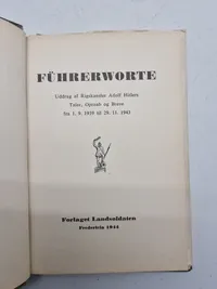 Originalt eks. af Führerworte