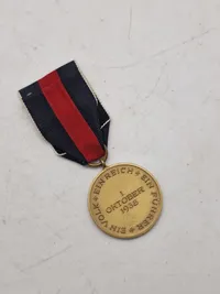 Original Tysk  1. Oktober 1938 medalje