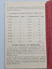 Original dansk soldater bog komplet med hundetegn mm.