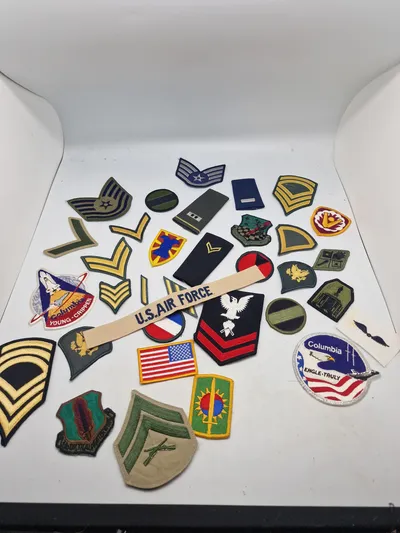 Samling US militære stofmærker