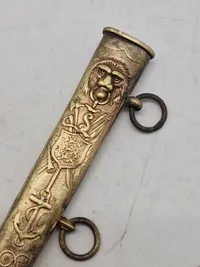 Original skede fra Dansk sø kadet dolk, godt stemplet