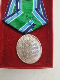 Original HJV medalje for 25 års tjeneste - sterlingsølv