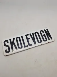 Originalt emalje skolevogns skilt