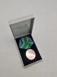 Original HJV medalje for 40 års tjeneste - sterlingsølv