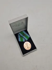Original HJV medalje for 40 års tjeneste - sterlingsølv