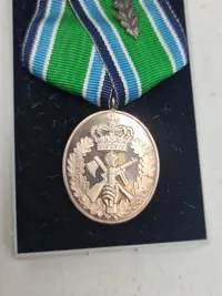 Original HJV medalje for 40 års tjeneste - sterlingsølv