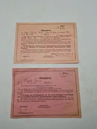 Original tysk wehrpasnotitz - ww2