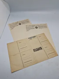 Originale tysk ww2 papirer - bl.a. ubrugte papirer til feldpost