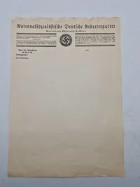 Originale tysk ww2 papirer - bl.a. ubrugte papirer til feldpost