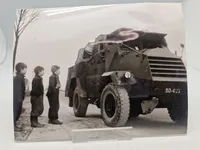 Samling originale presse fotos, Dansk officer testkøre Centurion kampvogne i England 1950 erne