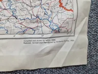 Originalt koldkrigs Silke pilot  kort hvor Tyskland er opdelt i zoner