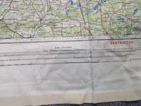 Originalt koldkrigs Silke pilot  kort hvor Tyskland er opdelt i zoner