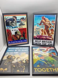 Indrammede Britiske WW2 plakater, optryk