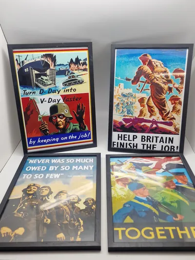 Indrammede Britiske WW2 plakater, optryk