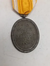 Original Tysk WW2  Schutzwallmedaljen (West Wall Medal)