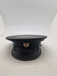 Original Dansk chauffør kasket, sort silke ca 1930