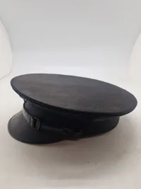 Original Dansk chauffør kasket, sort silke ca 1930