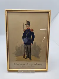 Original akvarel Københavns borgervæbning