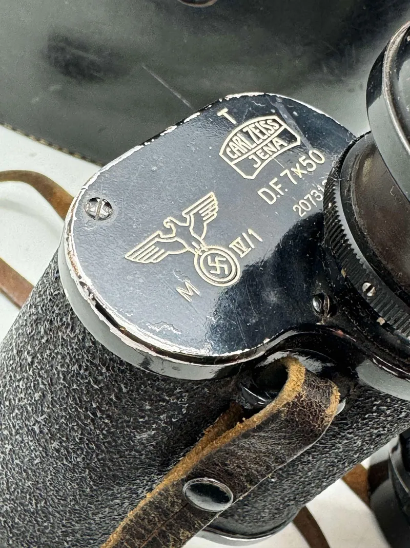 Cased Kriegsmarine 7X50 Carl Zeiss Binoculars