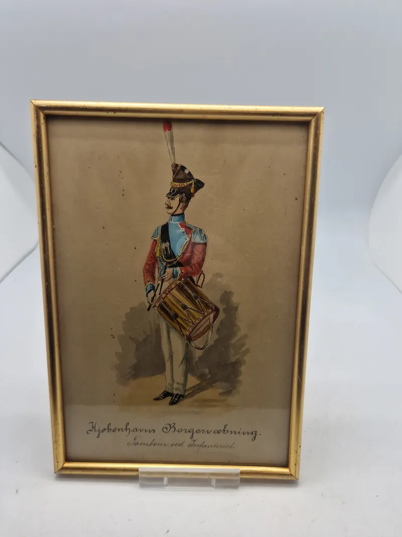 Original akvarel Københavns borgervæbning