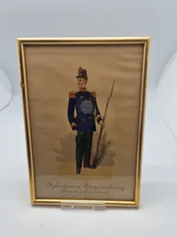Original akvarel Københavns borgervæbning
