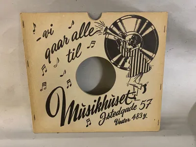 Original pladehylster med sort mand