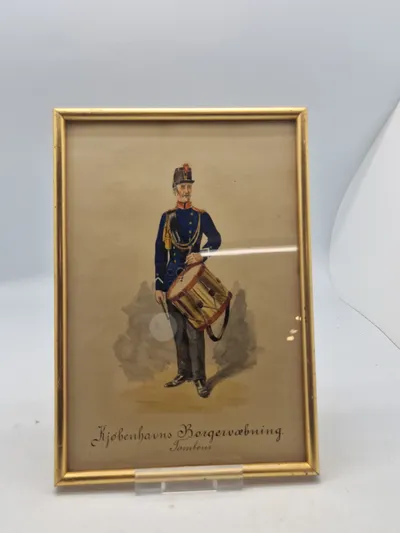 Original akvarel Københavns borgervæbning