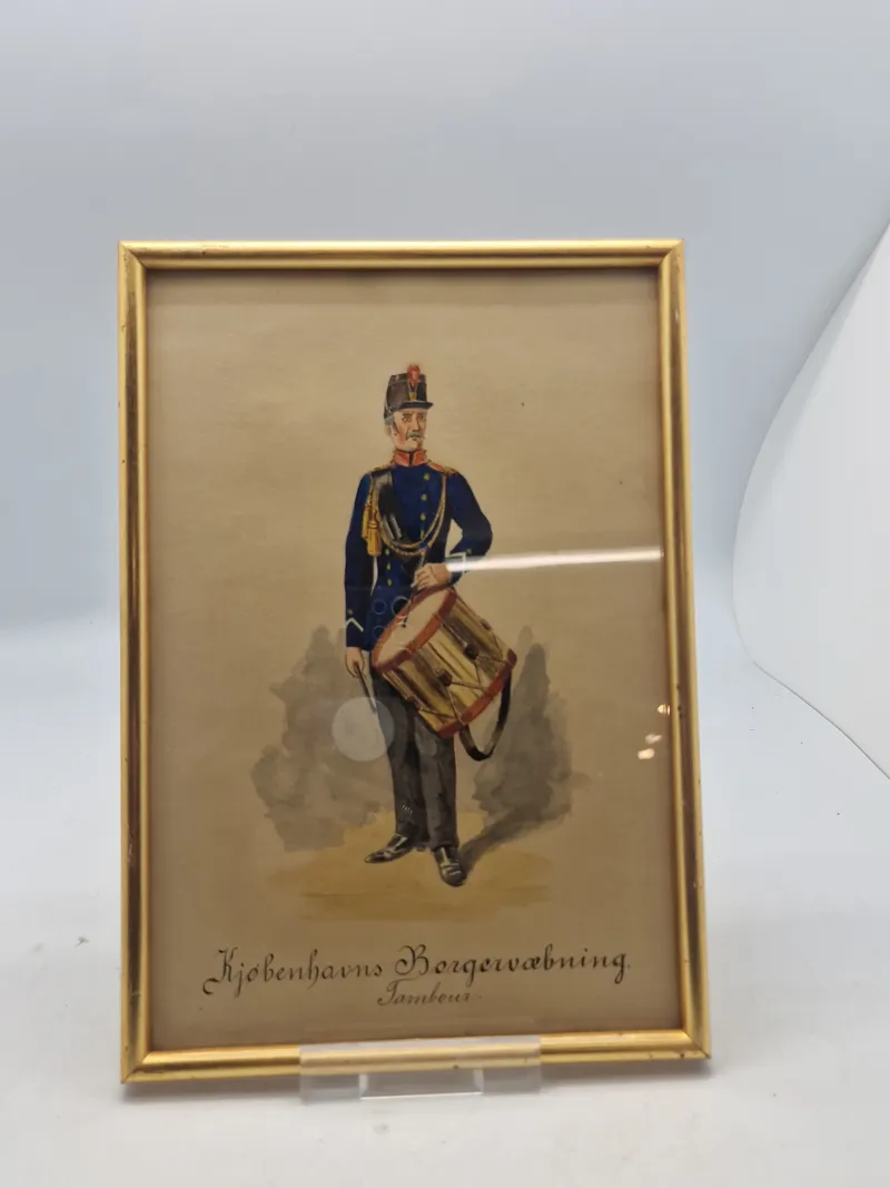 Original akvarel Københavns borgervæbning