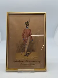 Original akvarel Københavns borgervæbning