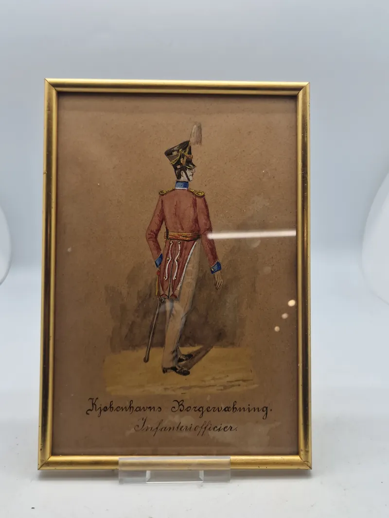 Original akvarel Københavns borgervæbning
