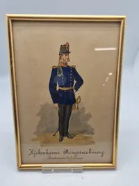 Original akvarel Københavns borgervæbning
