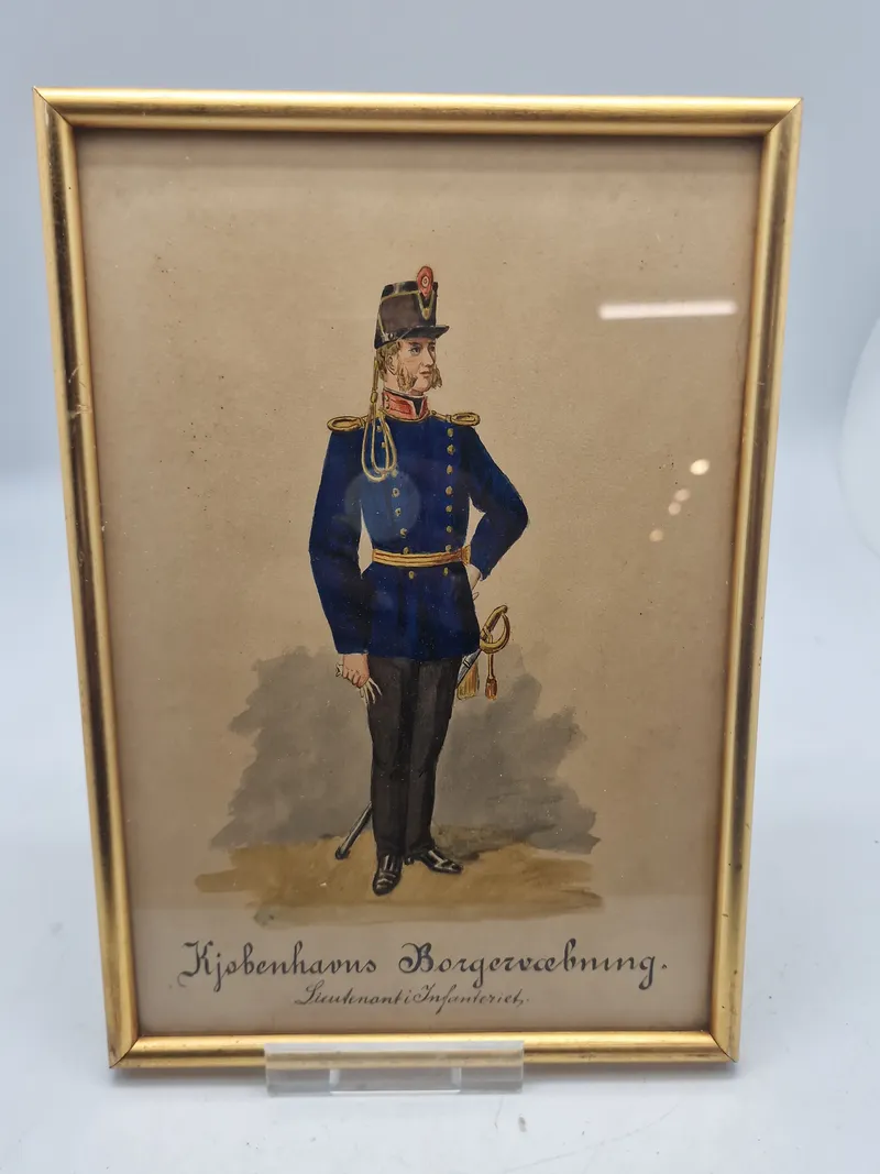 Original akvarel Københavns borgervæbning