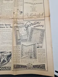 Originalt eks af Berlingske tidende fra 1940