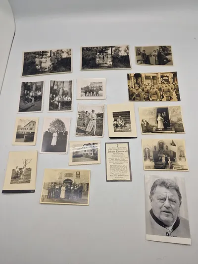 Originalt lot billeder & dødsannonce - ww2