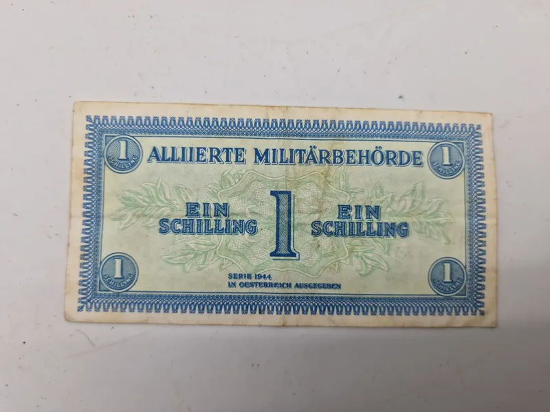 Original engelsk militær seddel til brug i Tyskland efter ww2