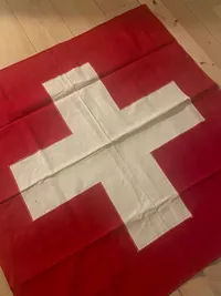 Originalt flag fra Schweiz fra perioden omkring ww2
