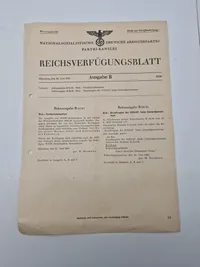 Originale tyske ww2 dokumenter