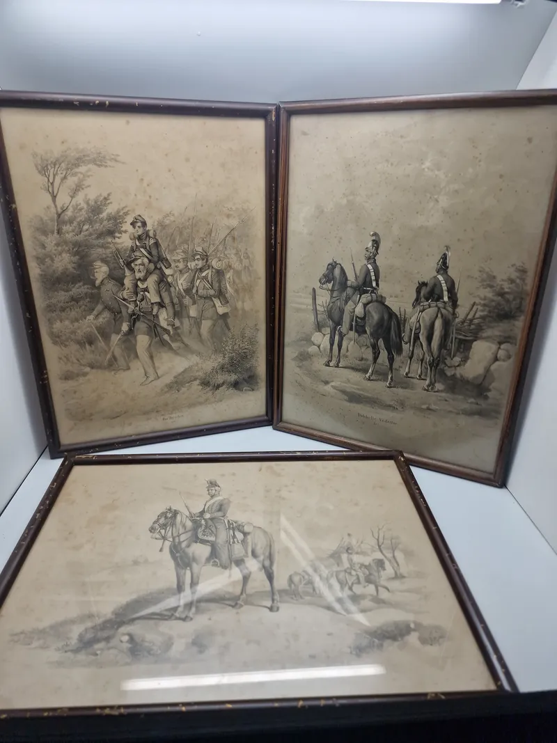 Originale 1800 tals soldaterbilleder