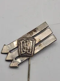Sjælden original tidlig DSU nål (DSU begyndte i de tidlige 30’ere at anvende 3 pile mærket som kamptegn i mod nazismen