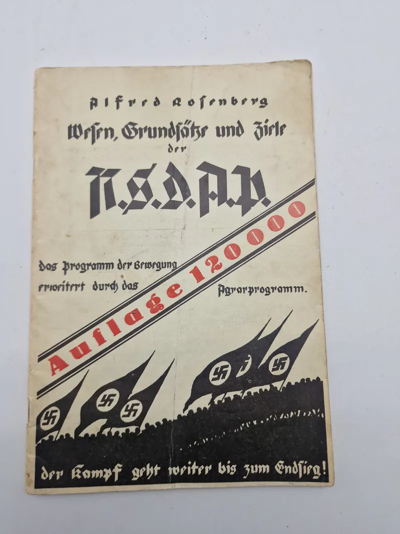 Originalt NSDAP partiprogram WW2