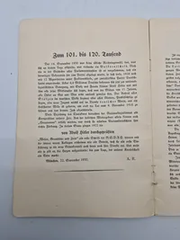 Originalt NSDAP partiprogram WW2