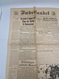 Original udgave af Nazisternes avis Fædrelandet WW2