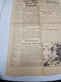 Original udgave af Nazisternes avis Fædrelandet WW2