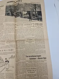 Original udgave af Nazisternes avis Fædrelandet WW2