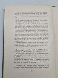 Sjælden original instruktionsbog for Madsen maskingevær mm.